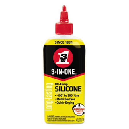 Wdf 3-IN-ONE Professional Silicone Lubricant, 4 oz. Bottle 120008